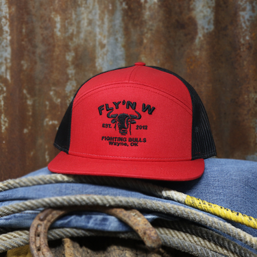 Red Fly'N W Fightin Bulls 7 Panel